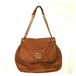 Tory Burch Leather Shoulder Bag - Cognac/Tan